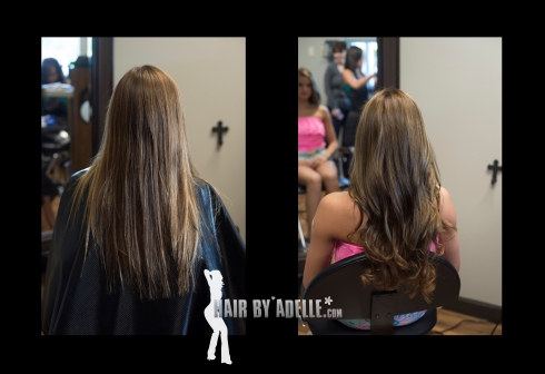 Hair Extension before and After photos