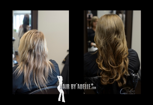 Hair Extension before and After photos